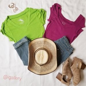 Two sweater short sleeve TEE